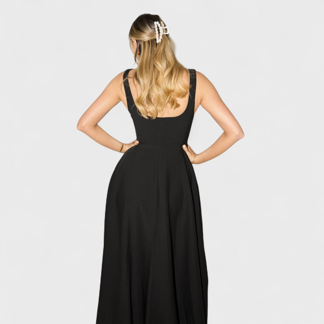 Amelia – Zeitloses fließendes Midi-Kleid
