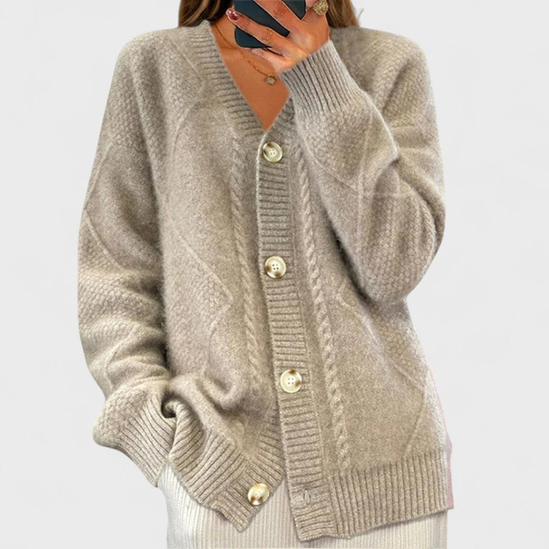 Éloise - Strickjacke aus Rippstrick
