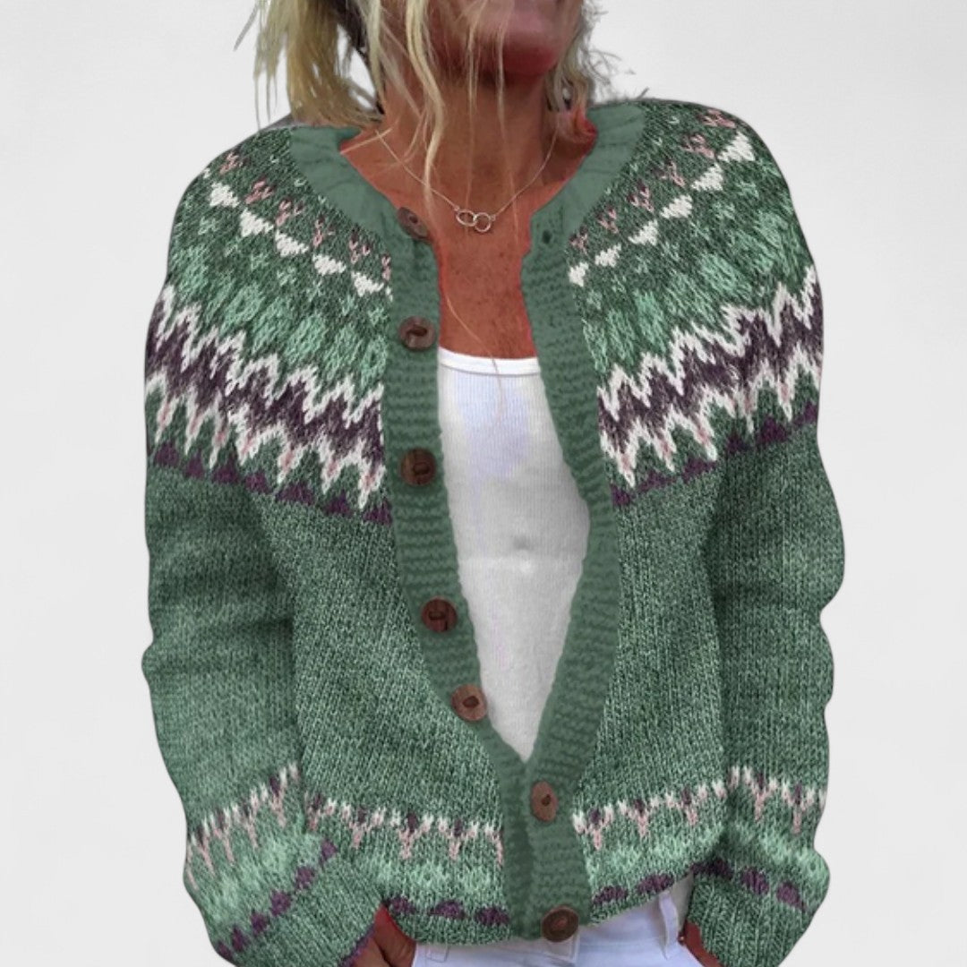 Lianne - Grobstrick-Cardigan mit schickem Muster