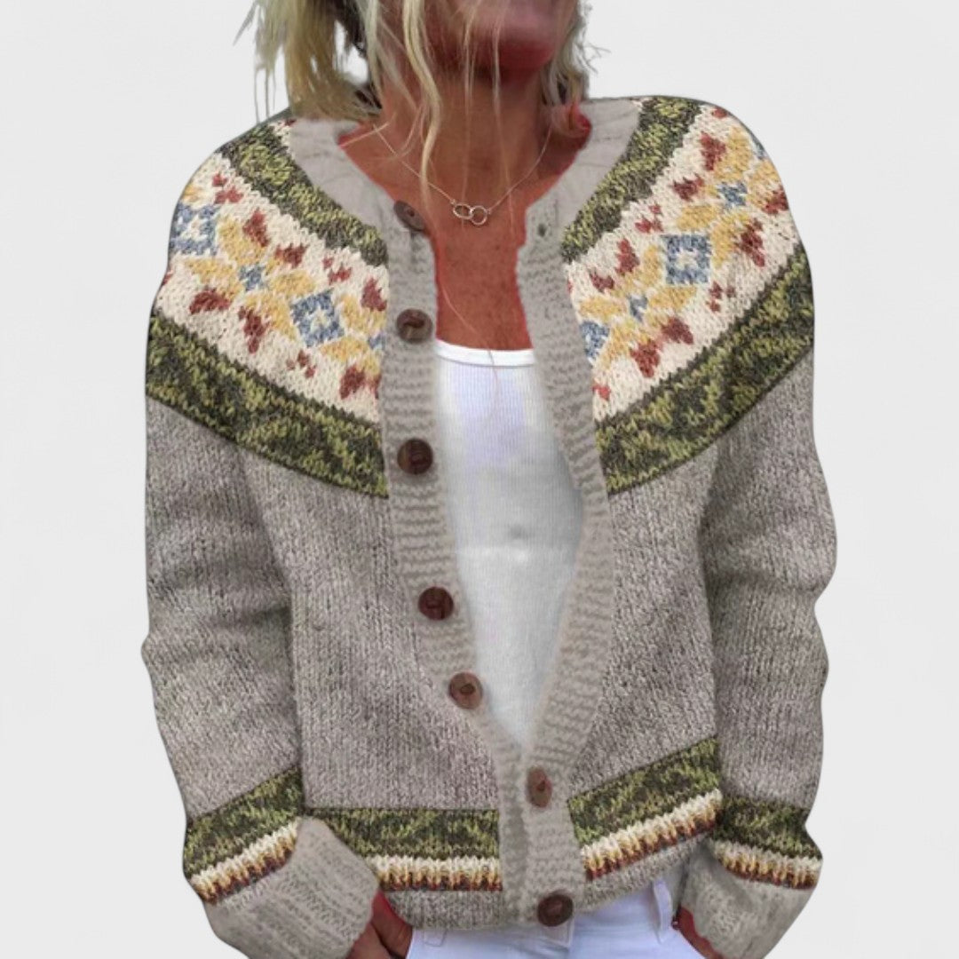 Lianne - Grobstrick-Cardigan mit schickem Muster