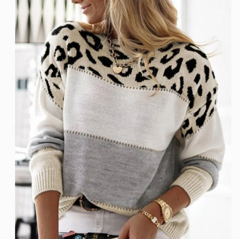 Cheyenne - Freizeitpullover mit Leoparden-Design