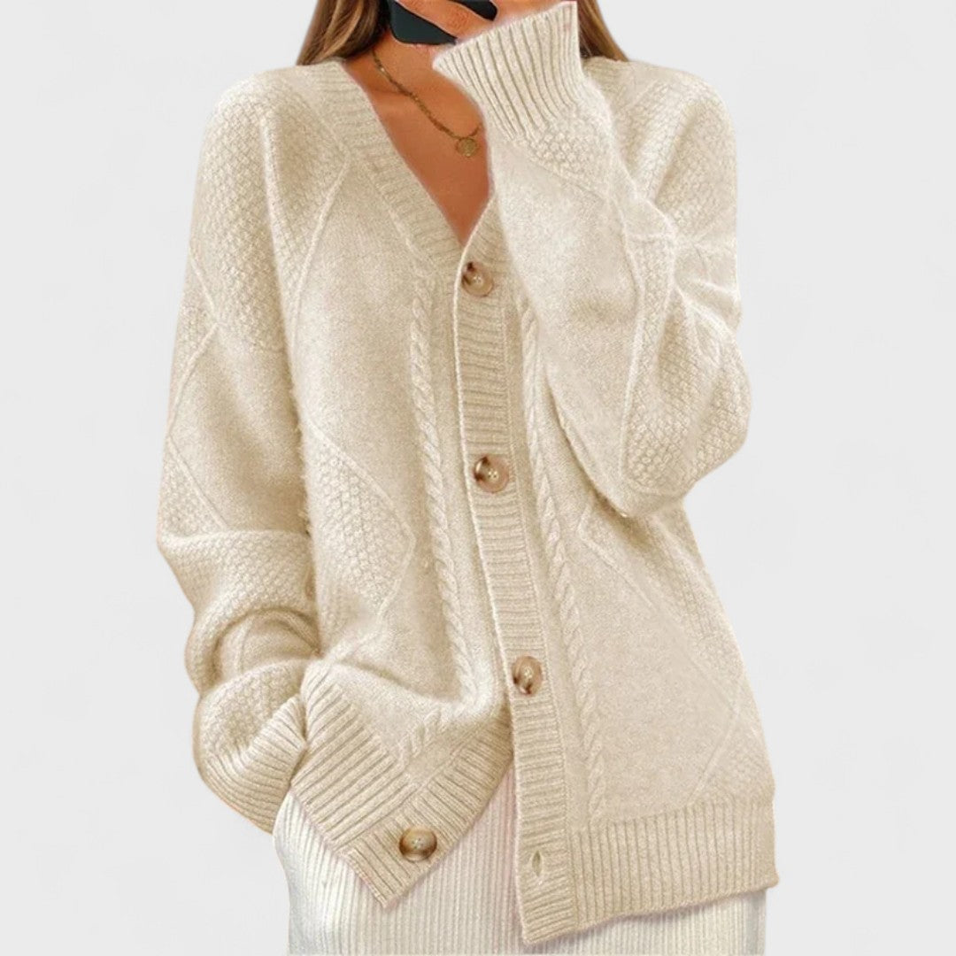 Éloise - Strickjacke aus Rippstrick