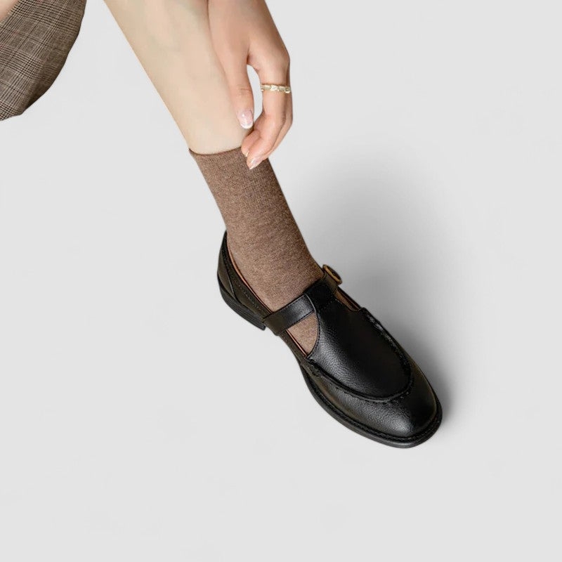 Avery - Orthopädische Schuhe mit quadrater Spitze Mary Jane