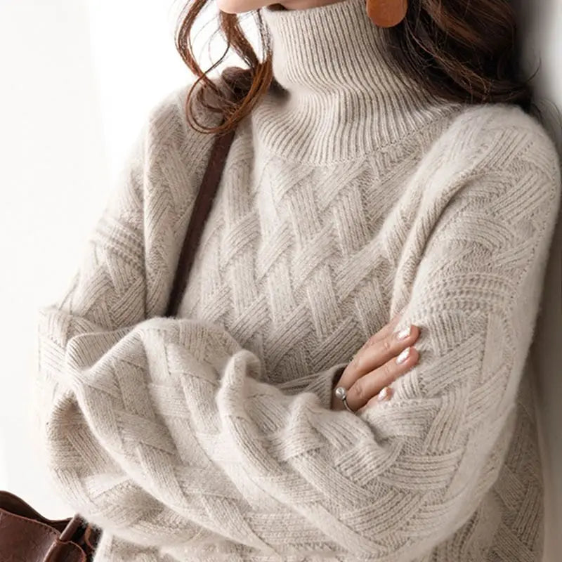 Kirsche - Hochkragenpullover für den Herbst