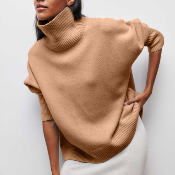 Katrielle - bequemer Pullover mit hohem Kragen