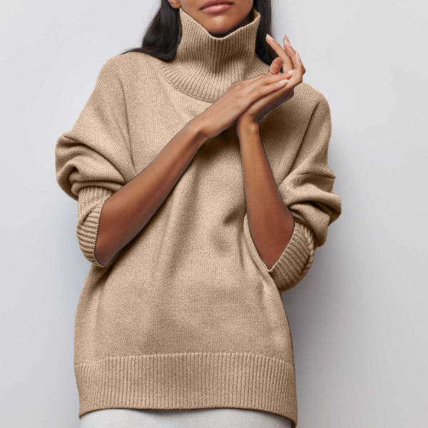 Katrielle - bequemer Pullover mit hohem Kragen