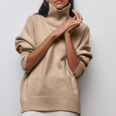 Katrielle - bequemer Pullover mit hohem Kragen