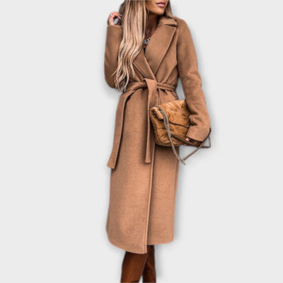 Eliza - Eleganter Langer Mantel mit Schleifen