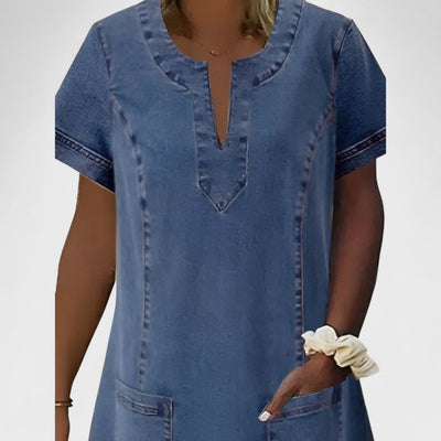Julia – Denim-Kleid mit Taschen
