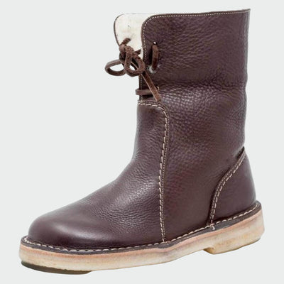 Wasserdichte Lederstiefel für Herren mit Wollfutter