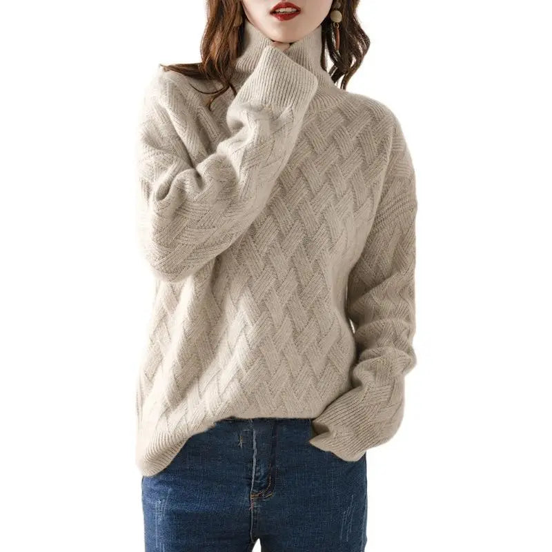 Kirsche - Hochkragenpullover für den Herbst
