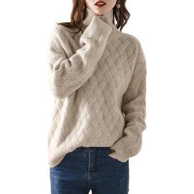 Kirsche - Hochkragenpullover für den Herbst