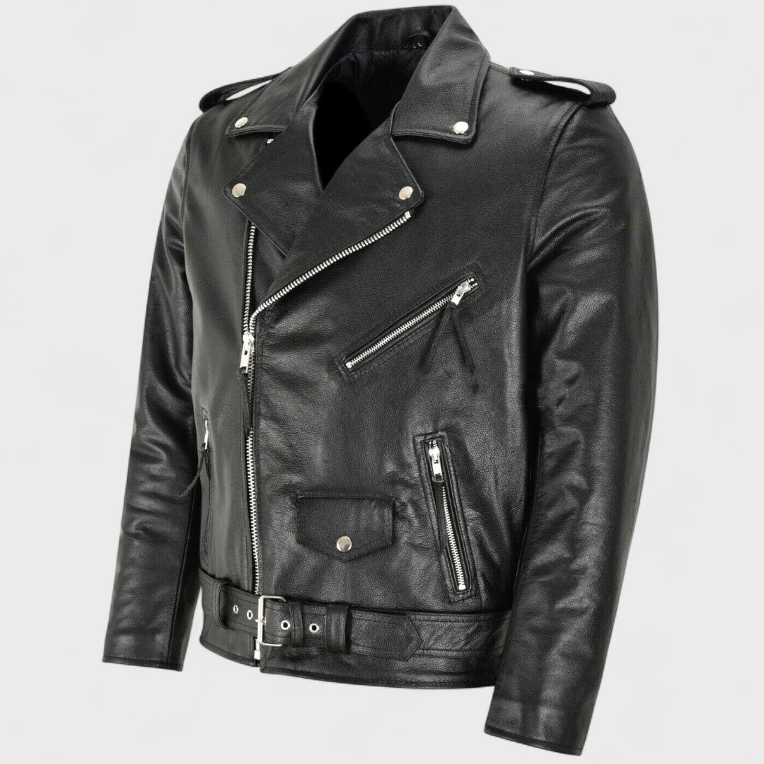 Austin - Klassische Biker-Lederjacke