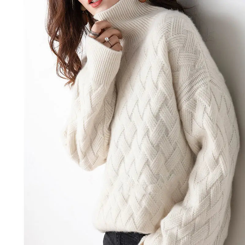 Kirsche - Hochkragenpullover für den Herbst