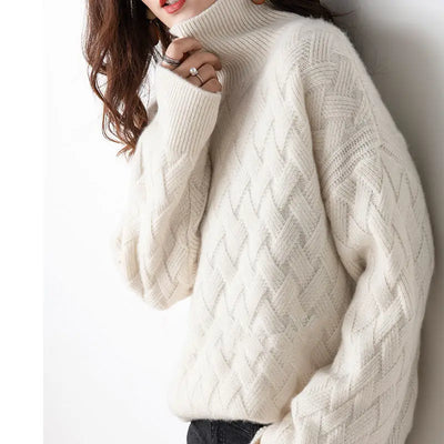 Kirsche - Hochkragenpullover für den Herbst