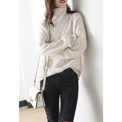 Kirsche - Hochkragenpullover für den Herbst