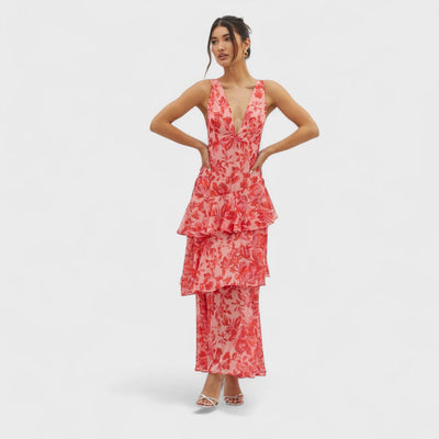 Faye - Fiore Turno Midi Kleid