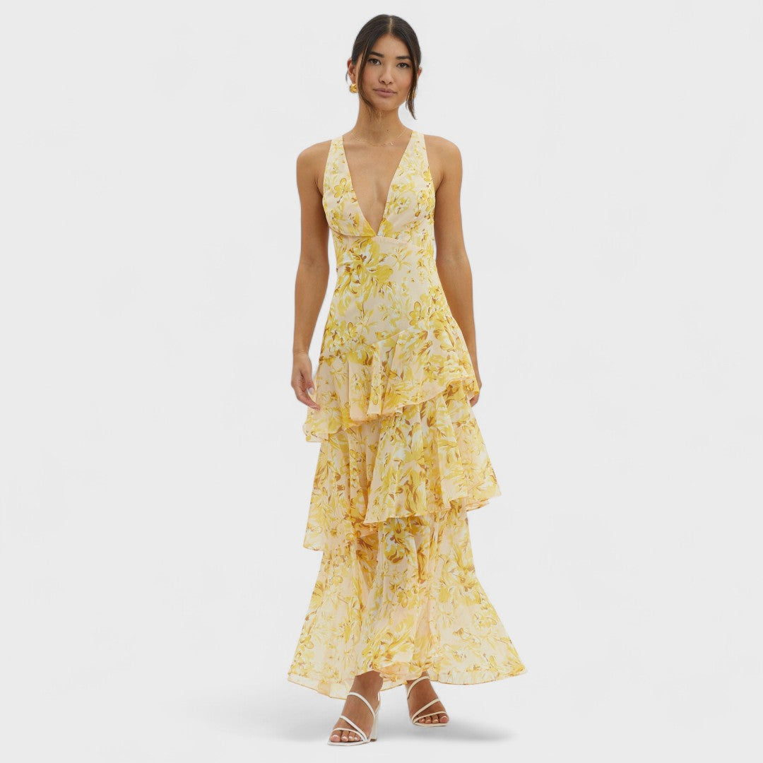 Faye - Fiore Turno Midi Kleid