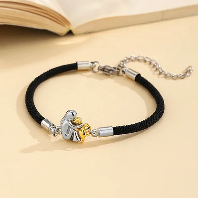 Elisa - Armband mit Schnur und Hundesymbol