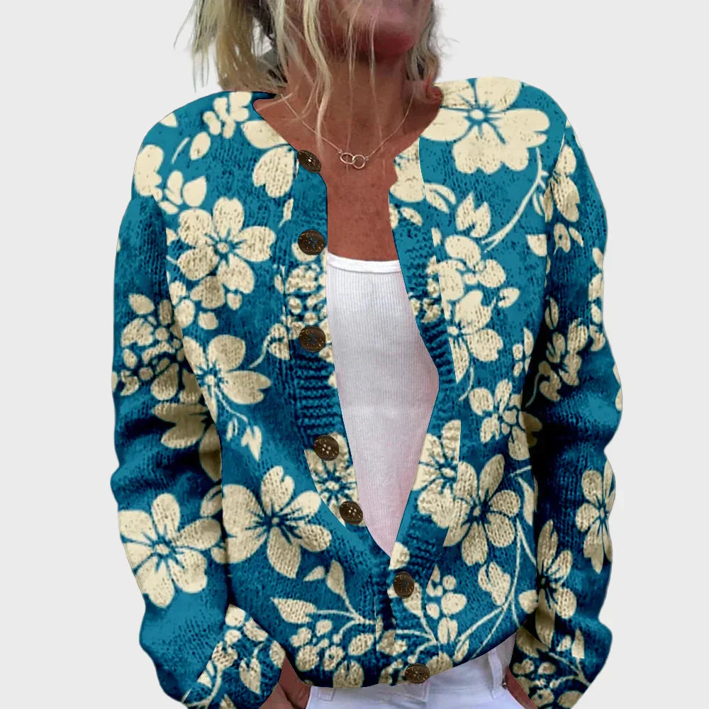 Elegante Strickweste mit Muster