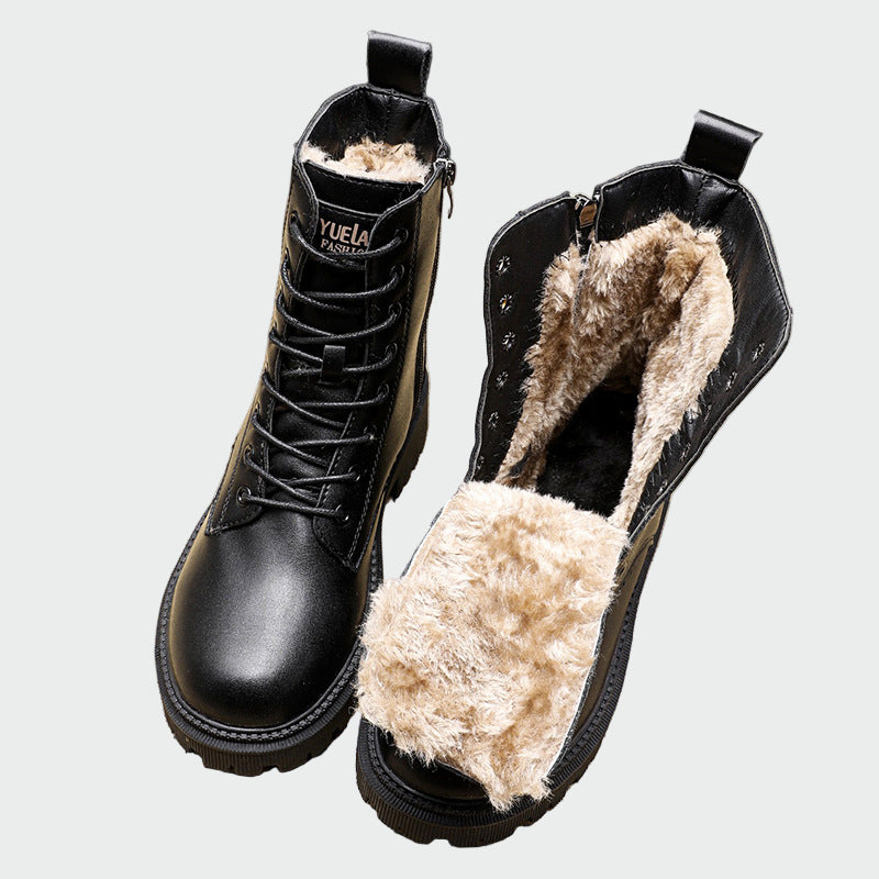 Winter-Stiefeletten aus Leder