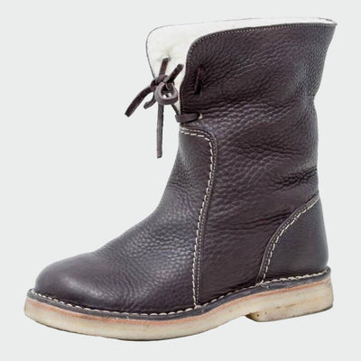 Wasserdichte Lederstiefel für Herren mit Wollfutter