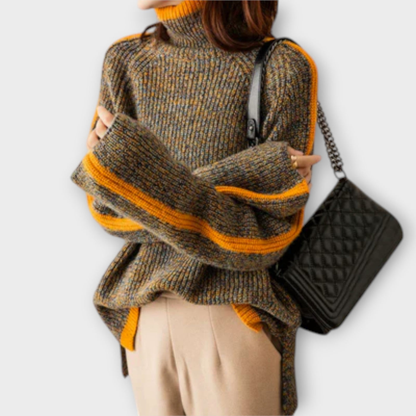 Breseis - Vintage Pullover mit Stehkragen