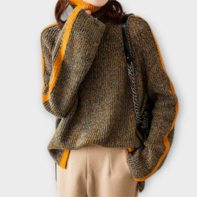 Breseis - Vintage Pullover mit Stehkragen
