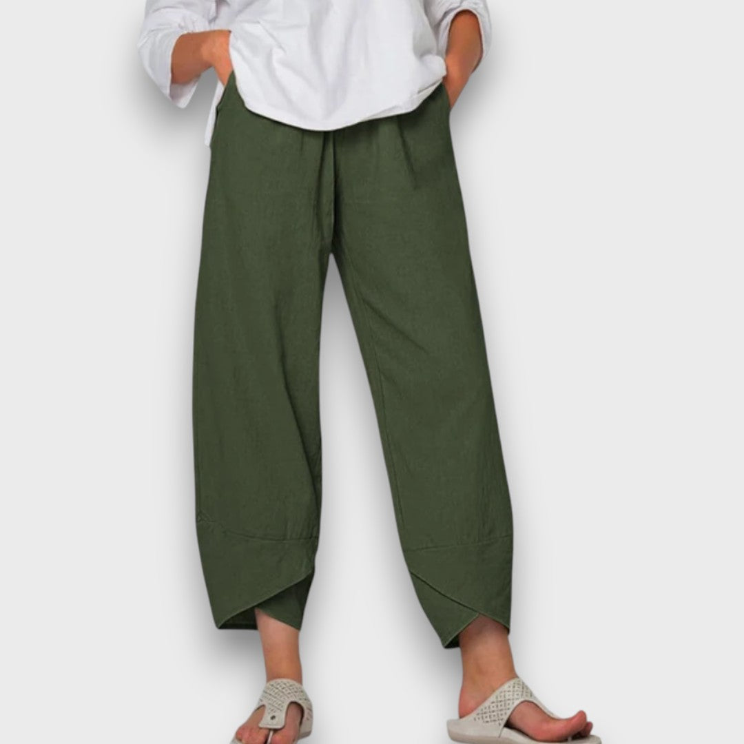 Neve – Leichte Sommerhosen mit modernem Saum