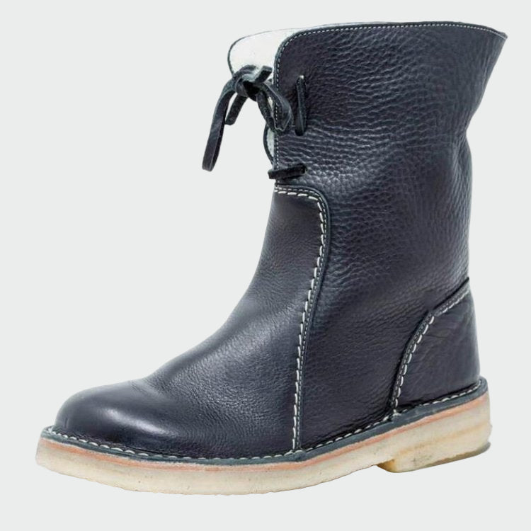 Wasserdichte Lederstiefel für Herren mit Wollfutter