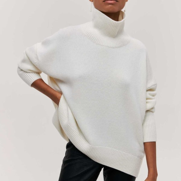 Katrielle - bequemer Pullover mit hohem Kragen