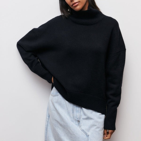 Katrielle - bequemer Pullover mit hohem Kragen