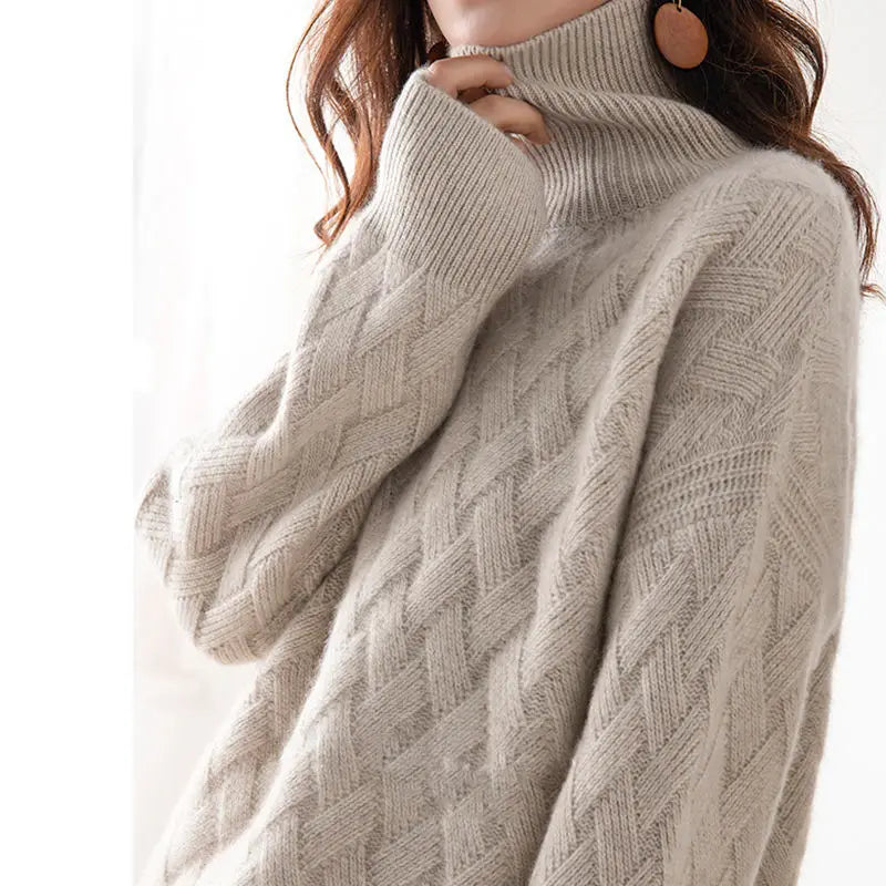 Kirsche - Hochkragenpullover für den Herbst