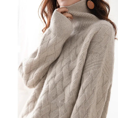 Kirsche - Hochkragenpullover für den Herbst