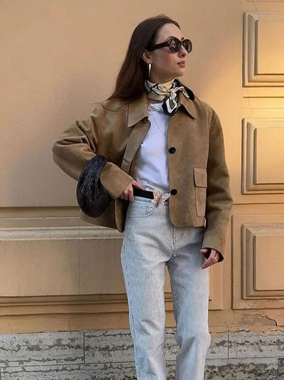 Giacca aus Faux Suede Marissa