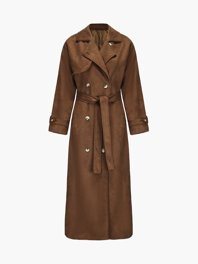 Molly Trenchcoat aus synthetischem Wildleder