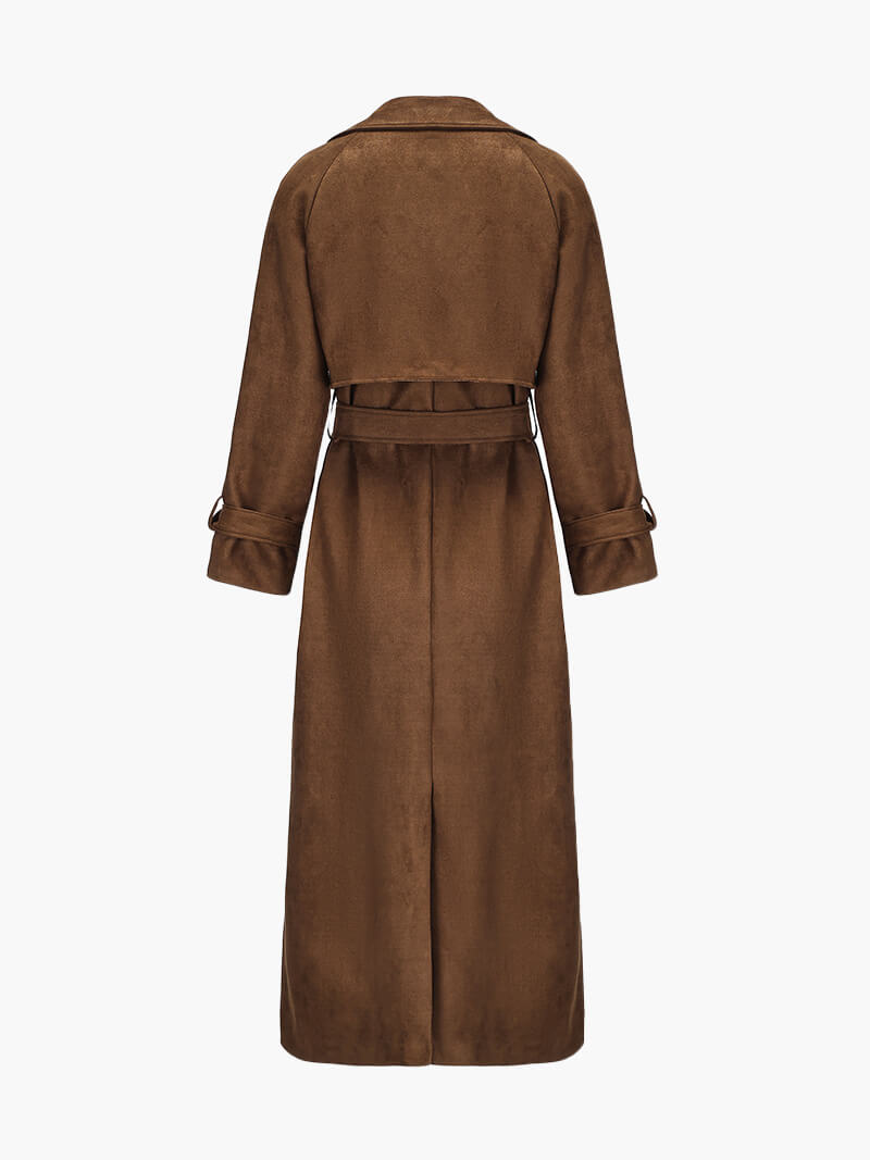 Molly Trenchcoat aus synthetischem Wildleder