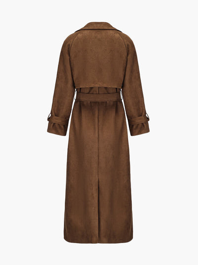 Molly Trenchcoat aus synthetischem Wildleder