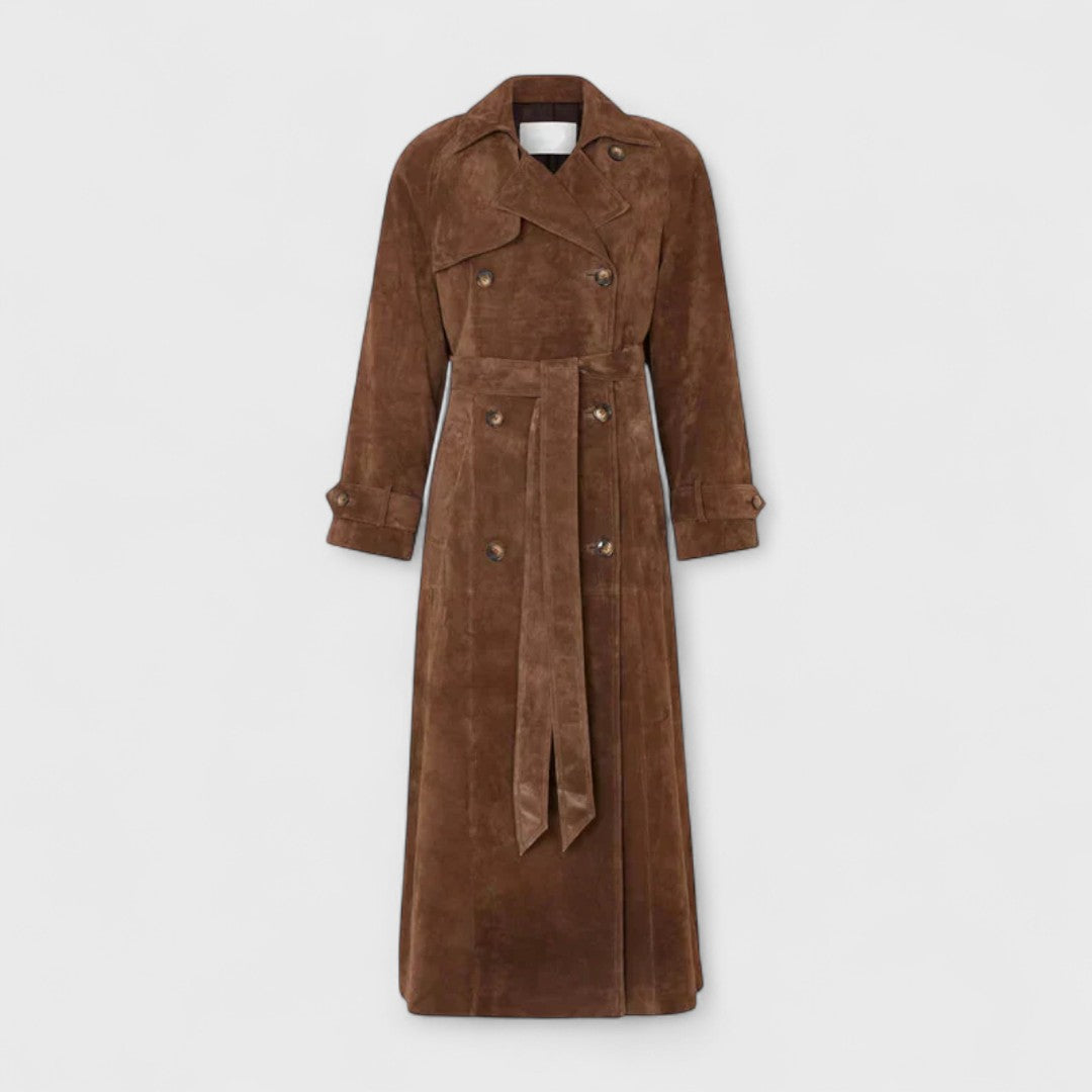Veronika - Eleganter Trenchcoat mit hohem Kragen