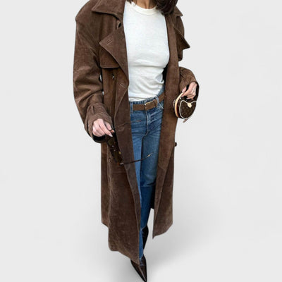 Veronika - Eleganter Trenchcoat mit hohem Kragen