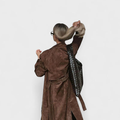 Veronika - Eleganter Trenchcoat mit hohem Kragen