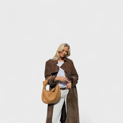Veronika - Eleganter Trenchcoat mit hohem Kragen