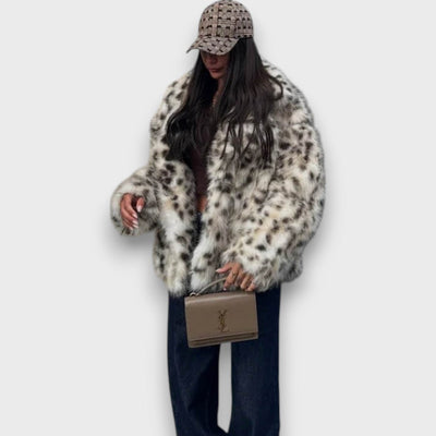Leoline – Kunstpelzjacke mit Tierdesign