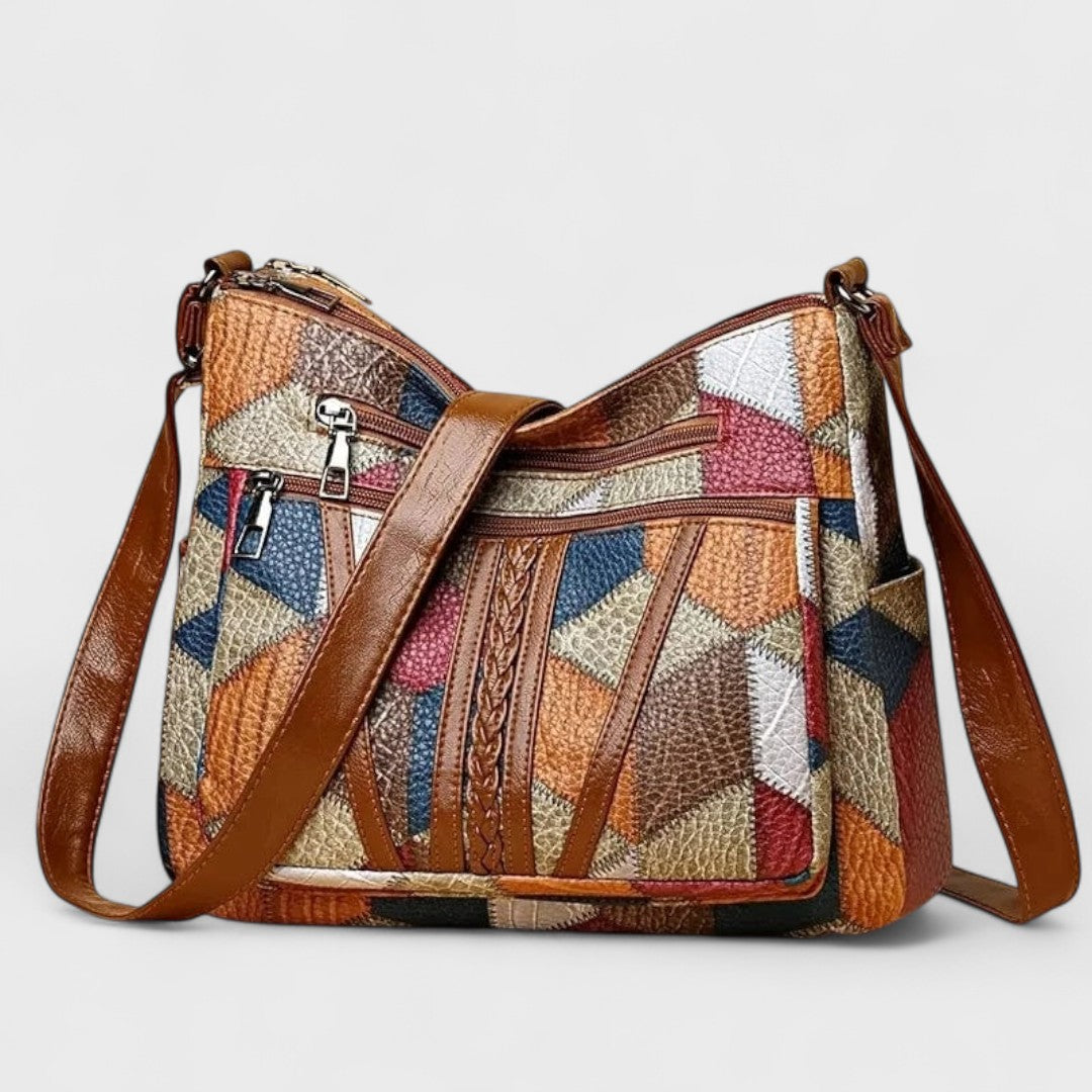 Solara - Mosaik-Lederhandtasche