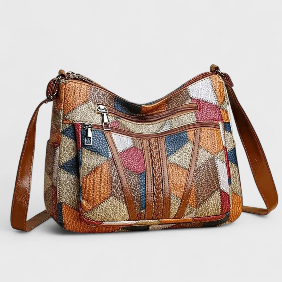 Solara - Mosaik-Lederhandtasche