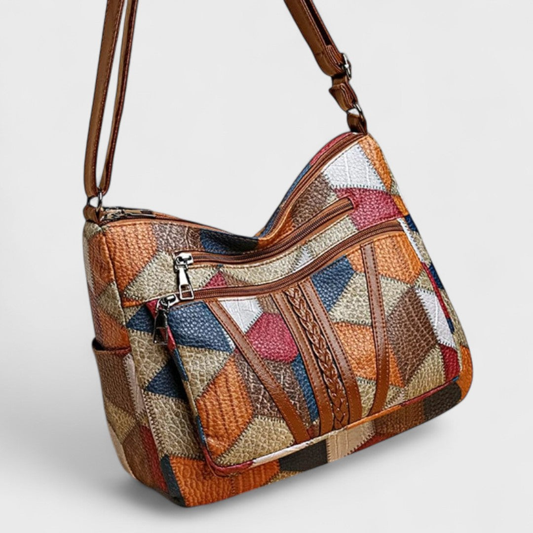 Solara - Mosaik-Lederhandtasche