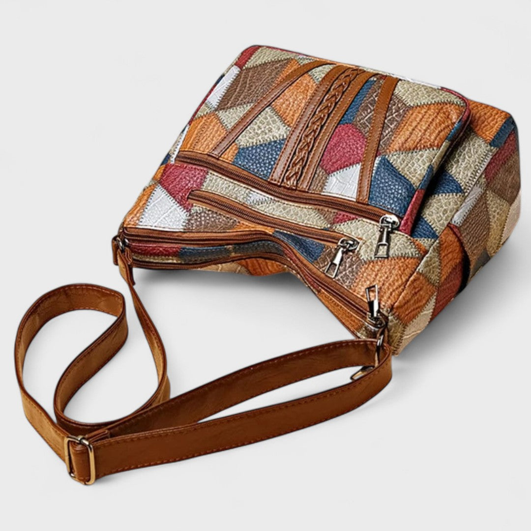 Solara - Mosaik-Lederhandtasche