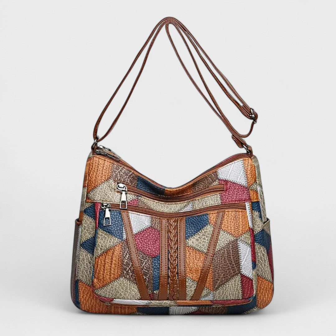 Solara - Mosaik-Lederhandtasche