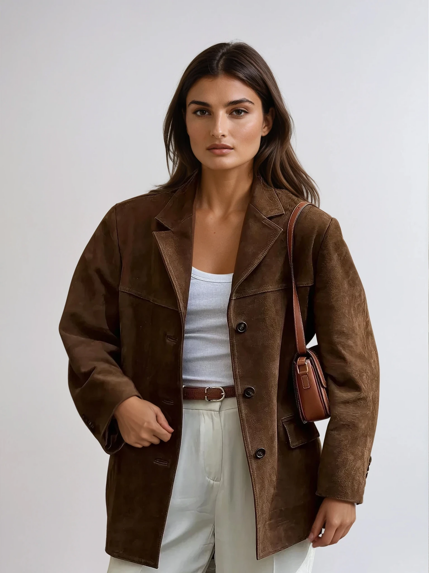 FIORA - Blazerjacke aus Wildleder