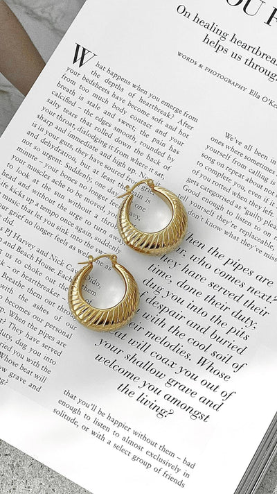 Sloane | Goldplattierte Creolen
